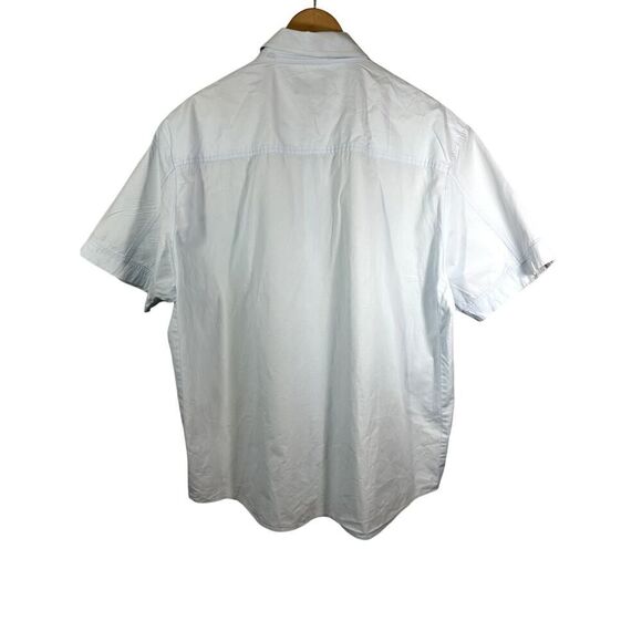 BMW LIFESTYLE Men's Short Sleeve Button Down Cotton Shirt Pale Blue Size 2XL/XXL - Picture 7 of 11